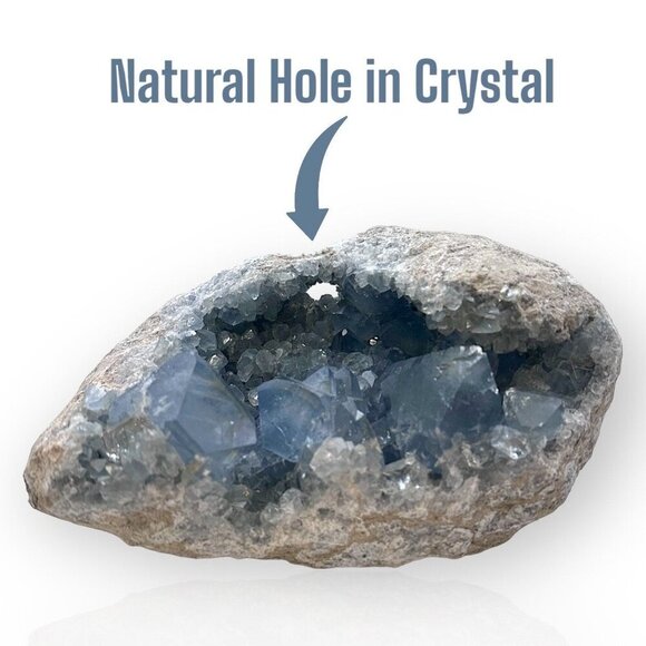 Large Celestite Cluster XXL Points Blue Crystal Natural Raw Rough Freeform - Picture 5 of 16